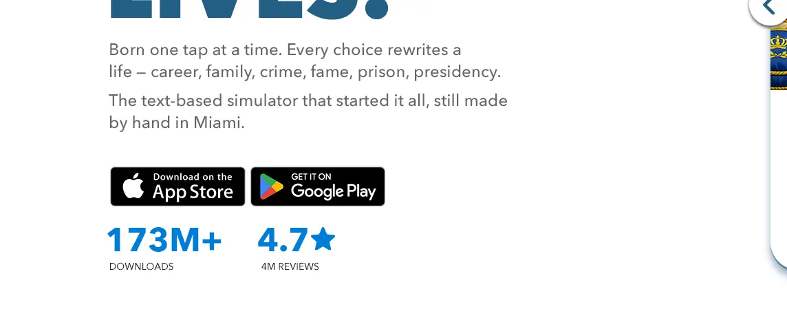 Offizielle BitLife-Grafik zu Lebensentscheidungen und Folgen